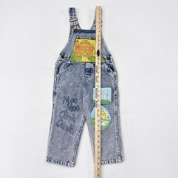 Kids Denim Overalls with Farm Print - Picture 9 of 10